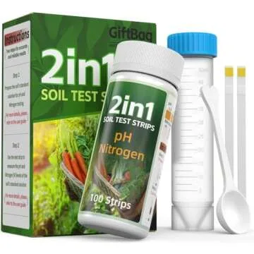 2-in-1 Complete Soil Test Kit for pH & Nitrogen – Includes Soil Sampling Spoon & Centrifuge Tube – Accurate & Easy-to-Use Soil Tester for Garden, Lawn & Plants Care