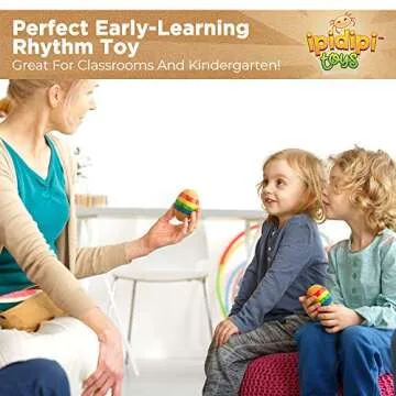 Funky Egg Musical Handmade Shakers Maracas for Kids 4 -Pack Natural, Wooden Egg Fillers Percussion Instruments - Montessori Sound Making Shakers - Sensory for Girls, Boys