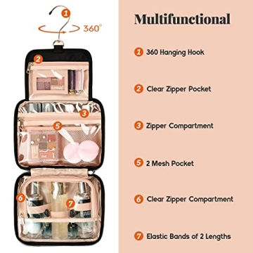 CUBETASTIC Travel Toiletry Bag for Women - Stylish & Functional