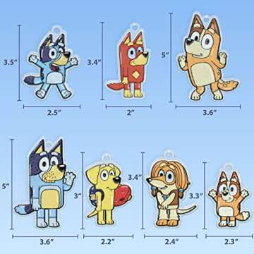 Bluey Window Art Suncatchers for Kids, Window Art Kit, Great Suncatchers Kit for Kids to Paint, Great At-Home Kids Craft Activity or Bluey Birthday Party Idea, Bluey Toys for Kids Ages 3, 4, 5, 6