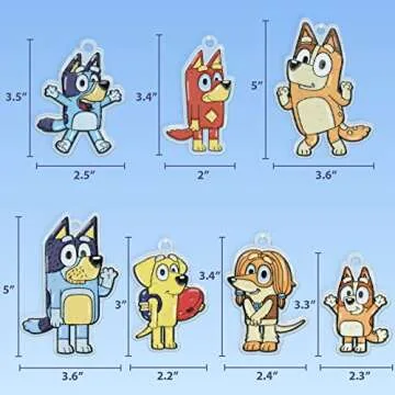 Bluey Window Art Suncatchers for Kids, Window Art Kit, Great Suncatchers Kit for Kids to Paint, Great At-Home Kids Craft Activity or Bluey Birthday Party Idea, Bluey Toys for Kids Ages 3, 4, 5, 6