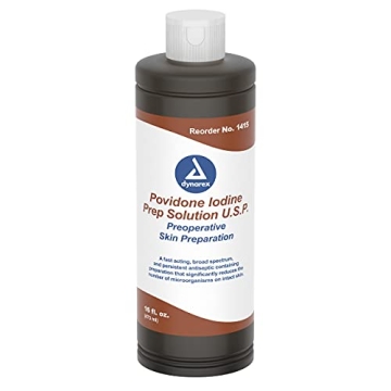 Dynarex Povidone Iodine Prep Solution - Versatile Antiseptic for Skin and Mucosa