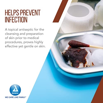 Dynarex Povidone Iodine Prep Solution 16oz Antiseptic