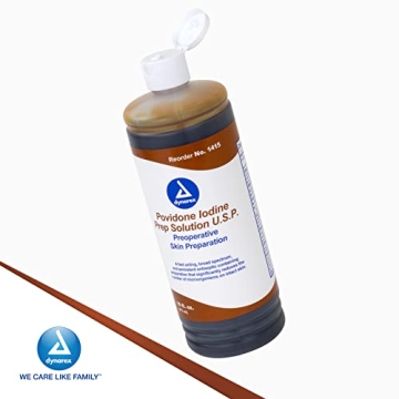Dynarex Povidone Iodine Prep Solution 16oz Antiseptic