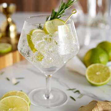 Viski Angled Stemmed Gin & Tonic Glasses for Cocktail Lovers