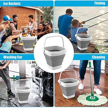 Mxnelar 4PCS Collapsible Washing Set for Camping