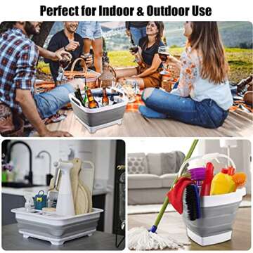 Mxnelar 4PCS Collapsible Washing Set for Camping