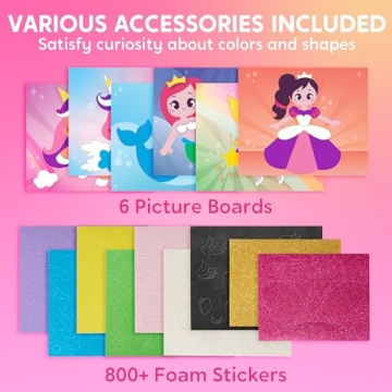 Klever Kits Foam Art Kit for Kids - 800+ Stickers & Art Boards