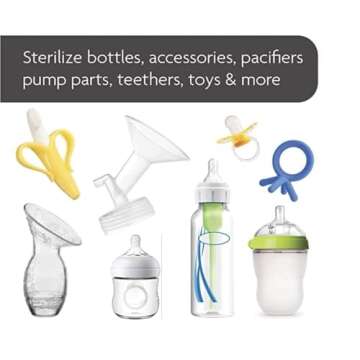 Baby Brezza 4 in 1 Baby Bottle Sterilizer Machine – Largest Capacity Electric Steam Sterilization ...