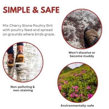 Cherry Stone Poultry Grit for Healthy Chickens and Turkeys