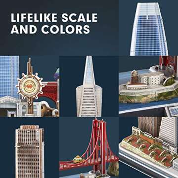 CubicFun San Francisco 3D Puzzle with Lights for Ages 8+