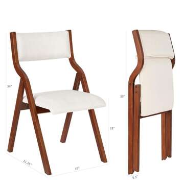 Ball & Cast Cream White Folding Chairs Set of 2