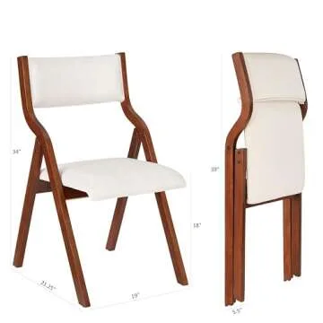 Ball & Cast Cream White Folding Chairs Set of 2