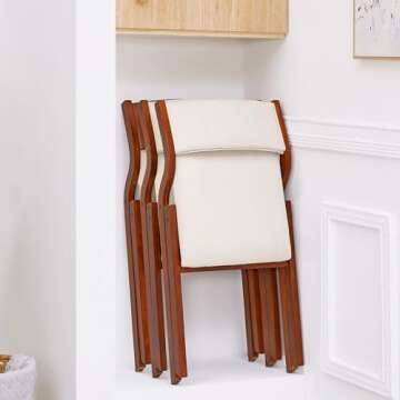 Ball & Cast Cream White Folding Chairs Set of 2