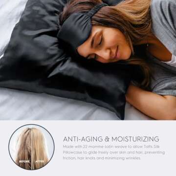 Tafts Mulberry Silk Pillowcase - Luxury for Skin & Hair
