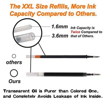 Smart Color Art 45 Pack Black Gel Pens - Smooth Writing & Comfort Grip