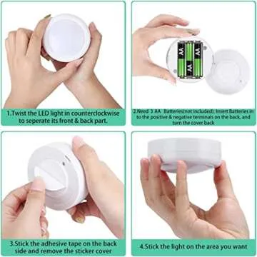 Puck Lights with Remote Control RGB 13 Color Options