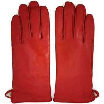 ZLUXURQ Touchscreen Cashmere Gloves for Women