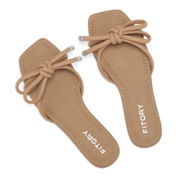 FITORY Chic Women's Summer Sandals with Knot Design