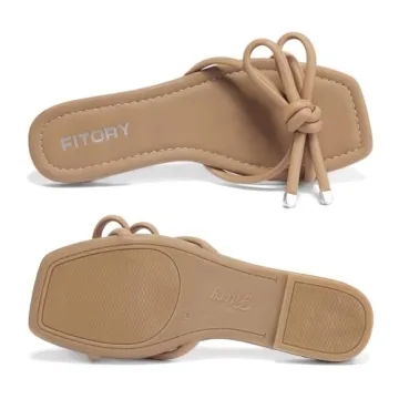 FITORY Chic Women's Summer Sandals with Knot Design