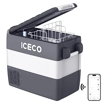 ICECO JP50 12Volt Refrigerator, Portable Fridge Freezer with SECOP Compressor, 53 QTS 12V Cooler for...