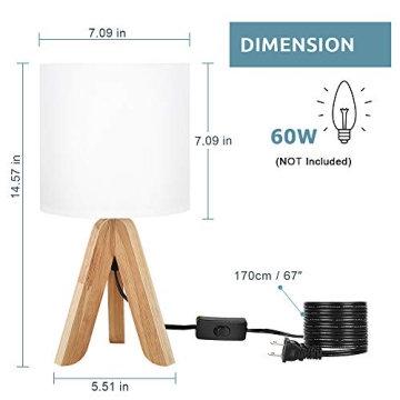 Compact Stylish Table Lamp with Tripod Base for Any Room