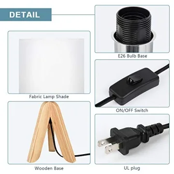 Compact Stylish Table Lamp with Tripod Base for Any Room