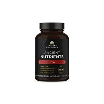 Enhance Your Vitality with Iron Supplement by Ancient Nutrition – 18mg, Whole Food Source, Paleo &...