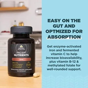 Iron Supplement by Ancient Nutrition 18mg - Supports Fatigue