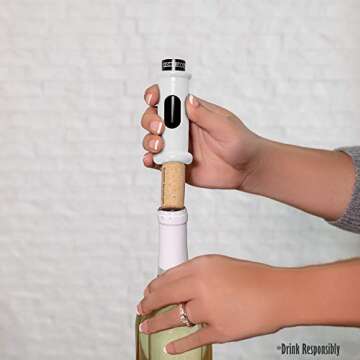 Cork Pops White 6.5 Inch Original Wine Bottle Opener