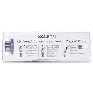 Cork Pops White 6.5 Inch Original Wine Bottle Opener