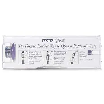 Cork Pops White 6.5 Inch Original Wine Bottle Opener