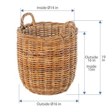 KOUBOO Lacak Rattan Storage Basket Stylish Eco-friendly