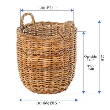 KOUBOO Lacak Rattan Storage Basket Stylish Eco-friendly