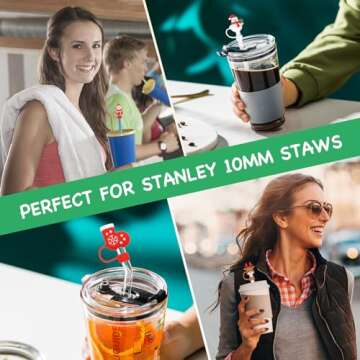 Silicone Straw Tops for Stanley Cup - Cute & Reusable