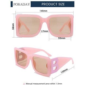 Stylish PORADAY Square Sunglasses for All Occasions