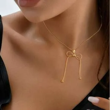 BAYLAY Valentines Day Gifts for Women - Gold Necklace for Women, 18K Gold Plated Heart Necklace Tiny...