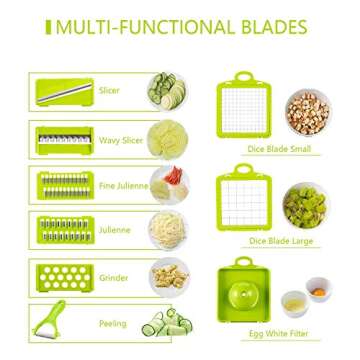 Cyhawcerv 20 PCS Vegetable Chopper Onion Chopper Dicer - DIY Fun Food Tools Cutter Potato Slicer Veg...