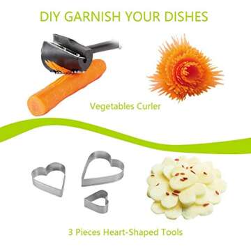 Cyhawcerv 20 PCS Vegetable Chopper Onion Chopper Dicer - DIY Fun Food Tools Cutter Potato Slicer Veggie Chopper Mandoline Slicer with Container Kitchen Gadgets for Fruits,Vegetables and Salad, Grey