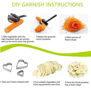 Cyhawcerv 20 PCS Vegetable Chopper Onion Chopper Dicer - DIY Fun Food Tools Cutter Potato Slicer Veggie Chopper Mandoline Slicer with Container Kitchen Gadgets for Fruits,Vegetables and Salad, Grey