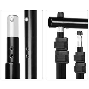 HYJ-INC 10 Ft Adjustable Background Stand for Photography