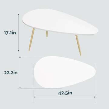 Elegant SAYGOER Modern Coffee Table for Small Spaces