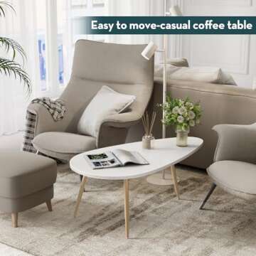 Elegant SAYGOER Modern Coffee Table for Small Spaces