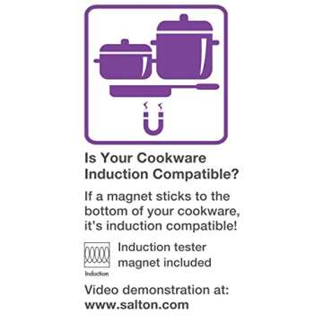 Salton ID1350, Induction Portable Electric Cooktop, 2.5"x11.3"x14.8", Black