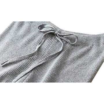 DAIMIDY Women's Cashmere Wide Leg Pants