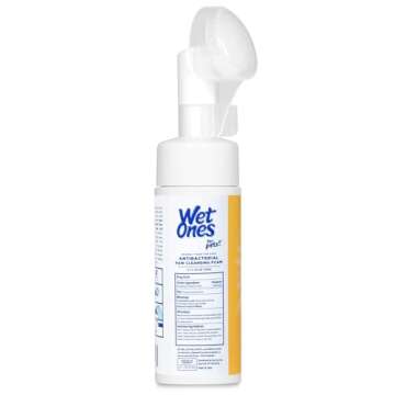 Wet Ones for Pets Antibacterial Dog Paw Cleaner with Built-in Scrubber Brush - Foaming Cleanser for Dog Paws - Paw Washer & Grooming Care - Dog Cleaning Supplies - Tropical Splash Scent 5 oz