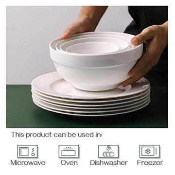 Versatile DOWAN Nesting Bowls Set, Microwave Safe Serving Bowls