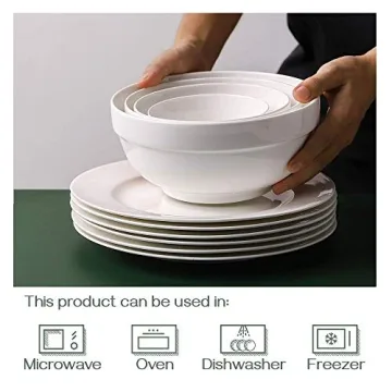Versatile DOWAN Nesting Bowls Set, Microwave Safe Serving Bowls