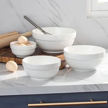 Versatile DOWAN Nesting Bowls Set, Microwave Safe Serving Bowls