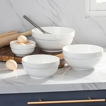 Versatile DOWAN Nesting Bowls Set, Microwave Safe Serving Bowls